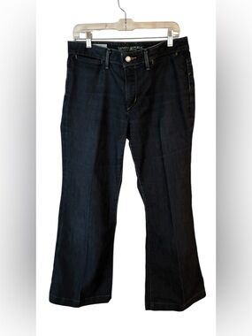 Banana Republic Classic Wide Leg Premium Denim Blue Jeans Size 12L